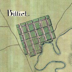 Kartenausschnitt Billiet aus der Josephinischen Landesaufnahme