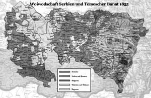 Woiwodschaft Serbien und Temescher Banat 1855