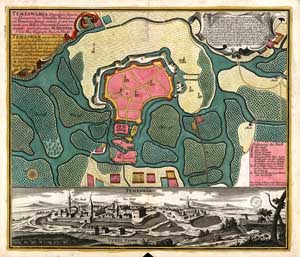 Temesvar Stadt- und Fortifikationsplan 1745