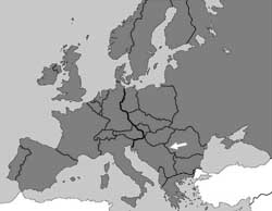 Rumänien war ausschließlich von kommunistischen Staaten umgeben.